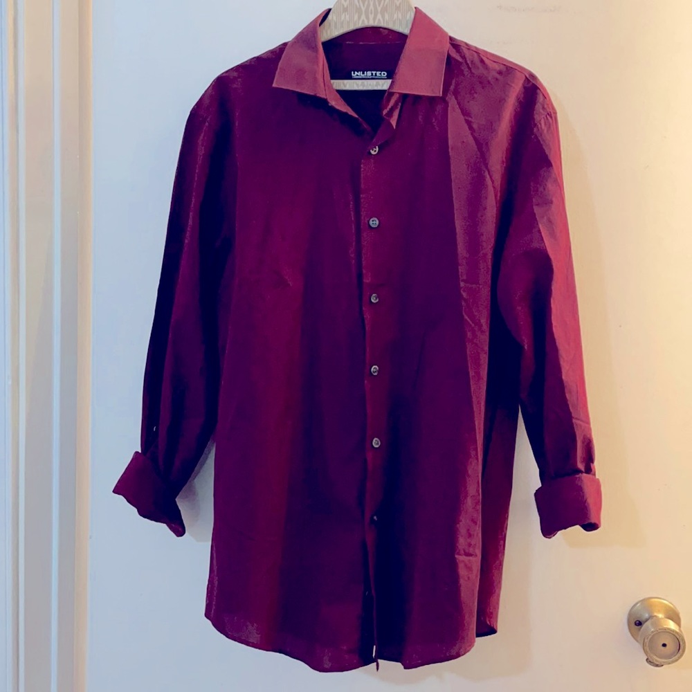 Kenneth Cole Burgandy button down